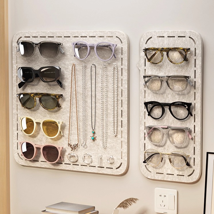 眼镜展示架毛毡板玄关墨镜收纳板