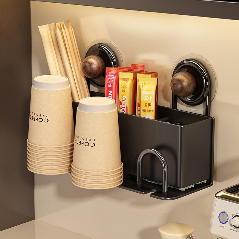 一次性杯子取杯器壁挂咖啡纸杯架