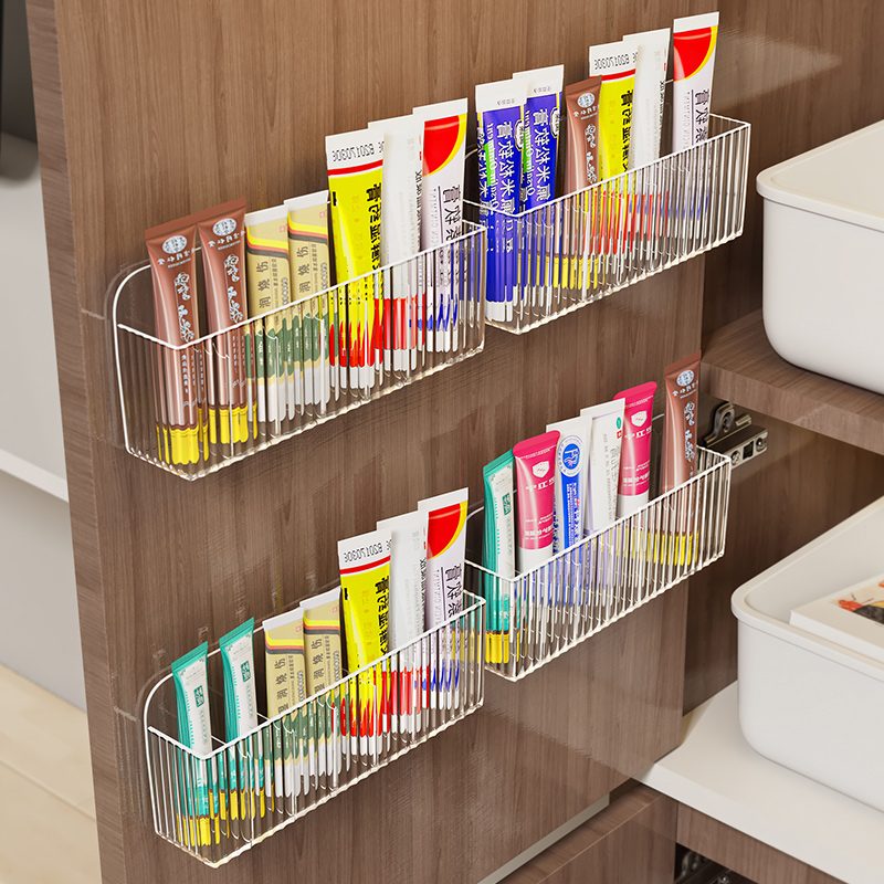 药膏收纳盒柜门挂墙小药品置物架