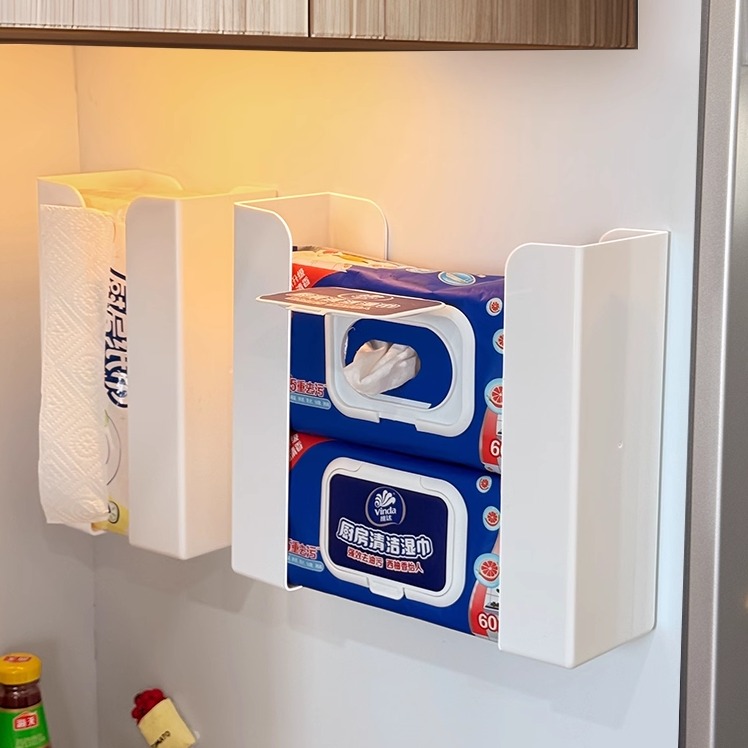 磁吸纸巾盒冰箱厨房湿巾置物架