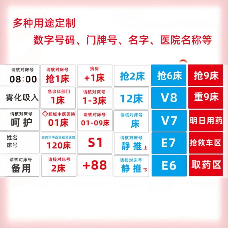 输液药盒床号牌数字核对中誉邦护图片