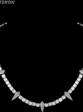 帝藝尚合成锆石铜合金潮流项链