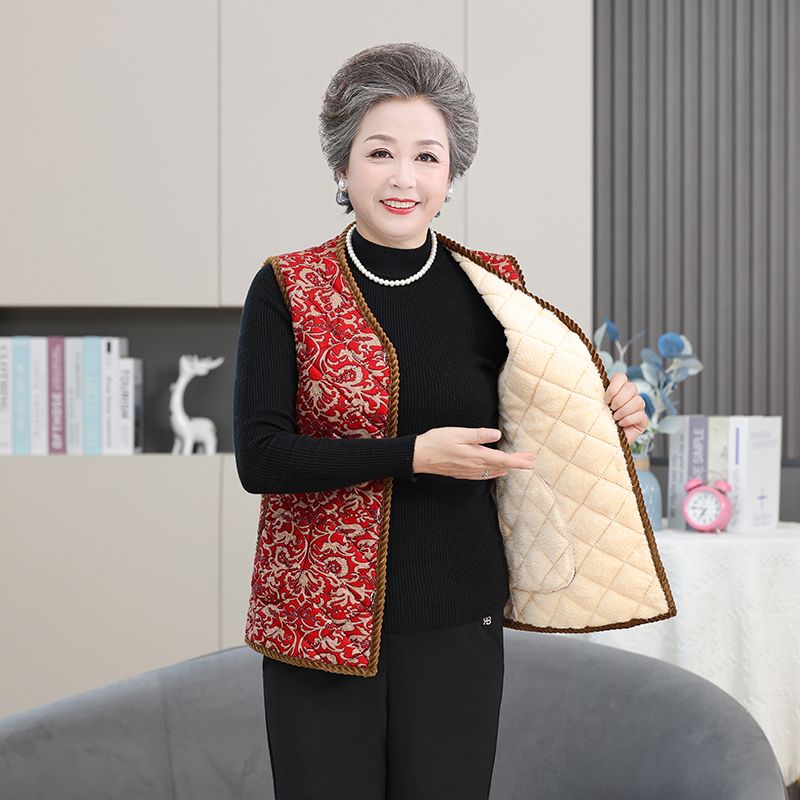 马甲中老年上衣妈妈秋冬