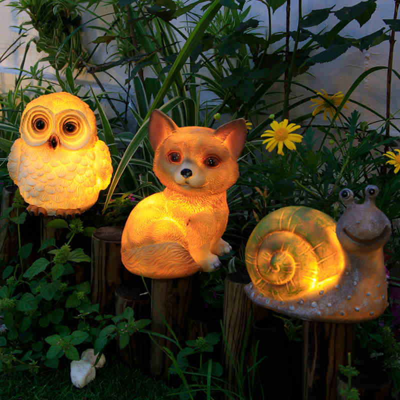 太阳能户外灯草坪花园装饰树脂