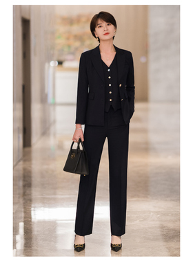 【花花粉丝专享】藏青色高级感气质三件套-GCMP010