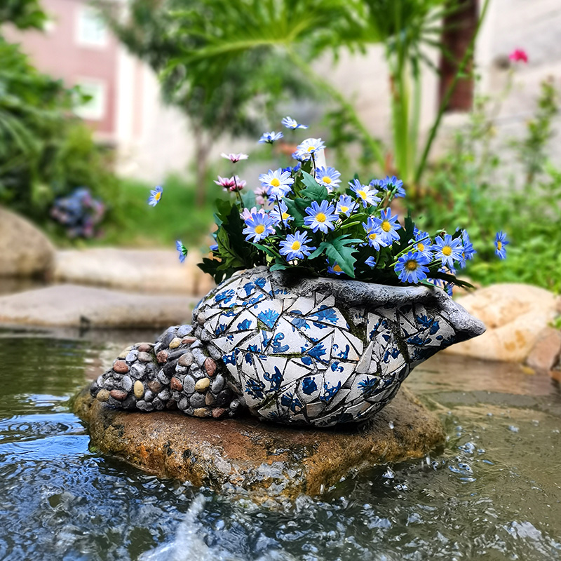 装饰品复古花盆小院子