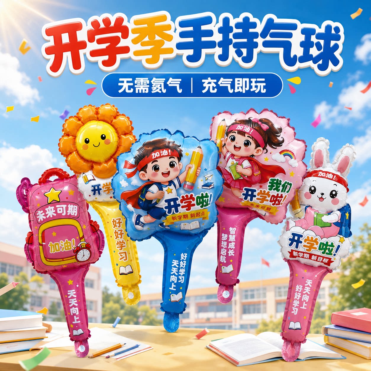 开学季铝膜气球装饰学校教室装扮布置幼儿园开学仪式感小礼品