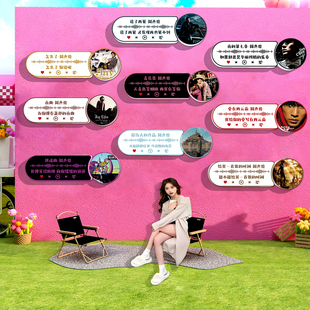 网红打卡拍照区布置周杰伦黑胶唱片墙面装饰画酒吧奶茶店文化贴纸