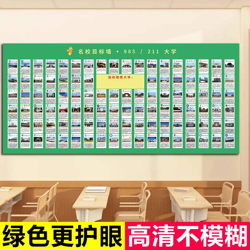 哲众名校目标墙贴多款可选