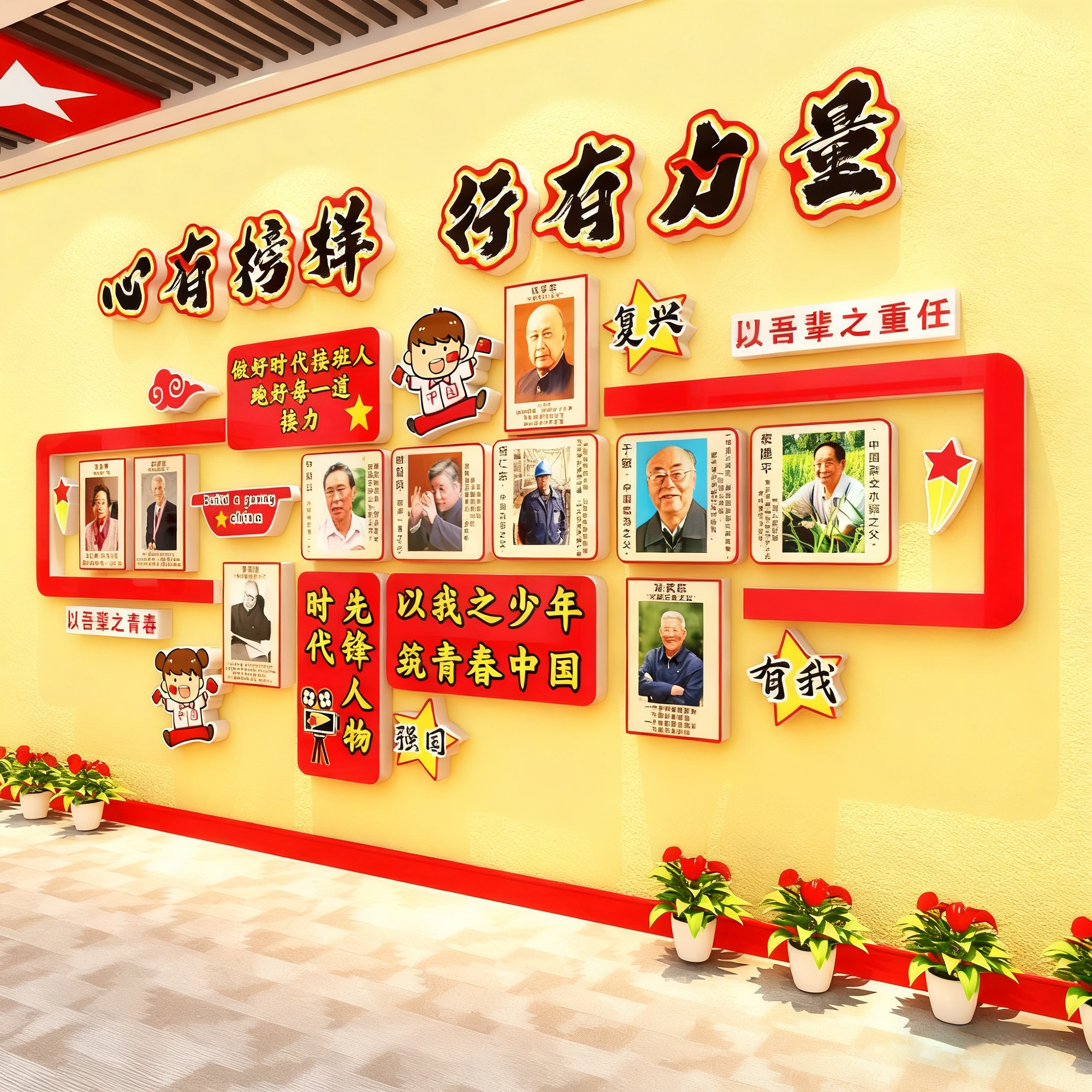 【极速发货】爱国红色主题墙贴