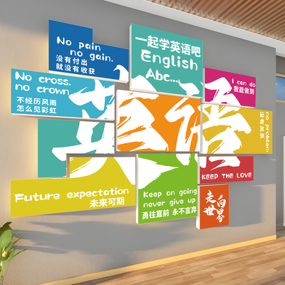 英语教室布置装饰海报贴纸