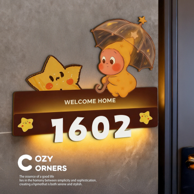 磁吸发光门牌号码牌家用