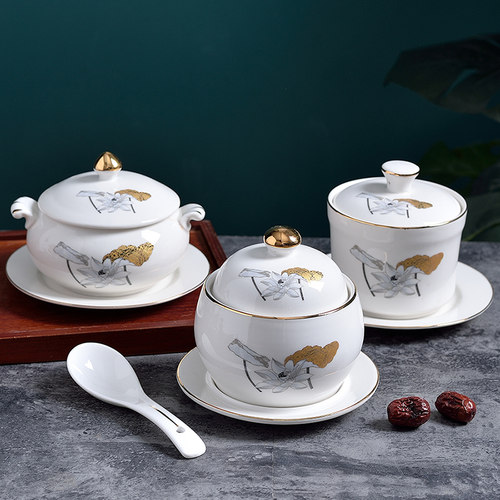 隔水陶瓷隔水小炖盅一人份