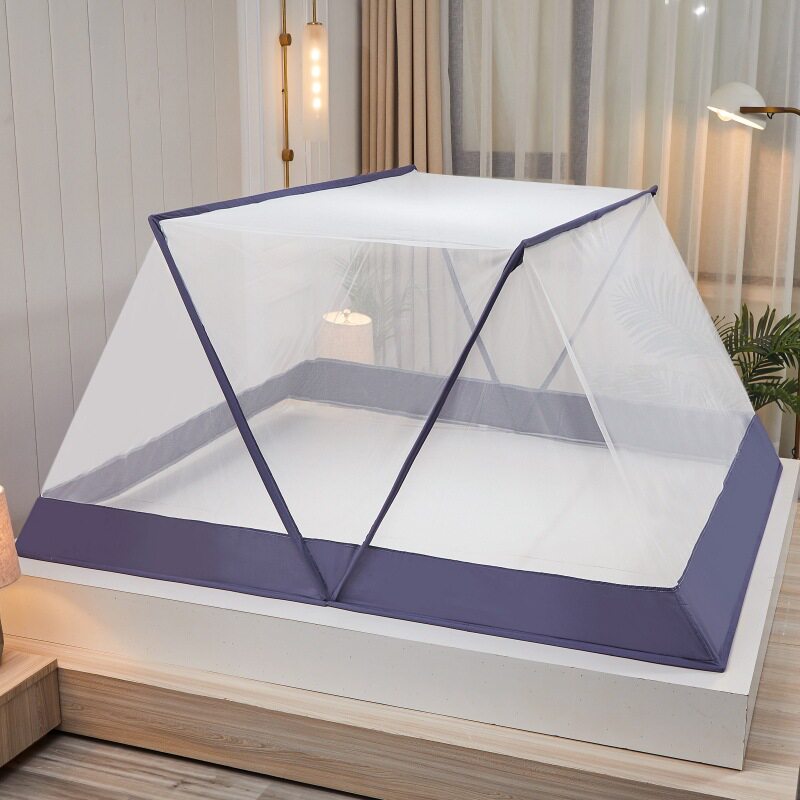 网红款 免安装学生宿舍折叠钢太空顶成人家用防蚊帐子