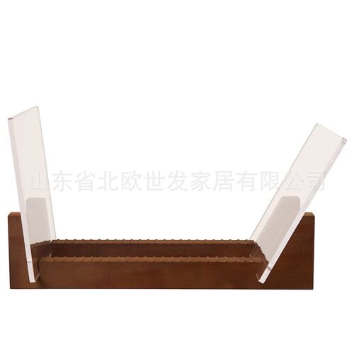 美式LPs便携式可折叠黑胶唱片展示架实木唱片架CD架50张碟片架