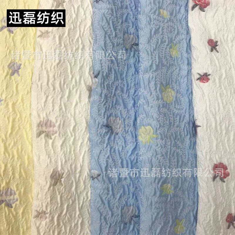 欧美浮雕密玫瑰立体泡泡提花面料涤纶蓬蓬裙汉服时装箱包提花布