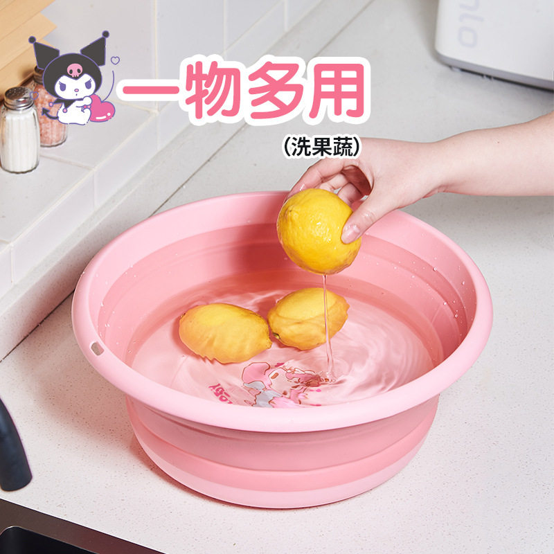 可折叠塑料脸盆定制印字LOGO宝宝
