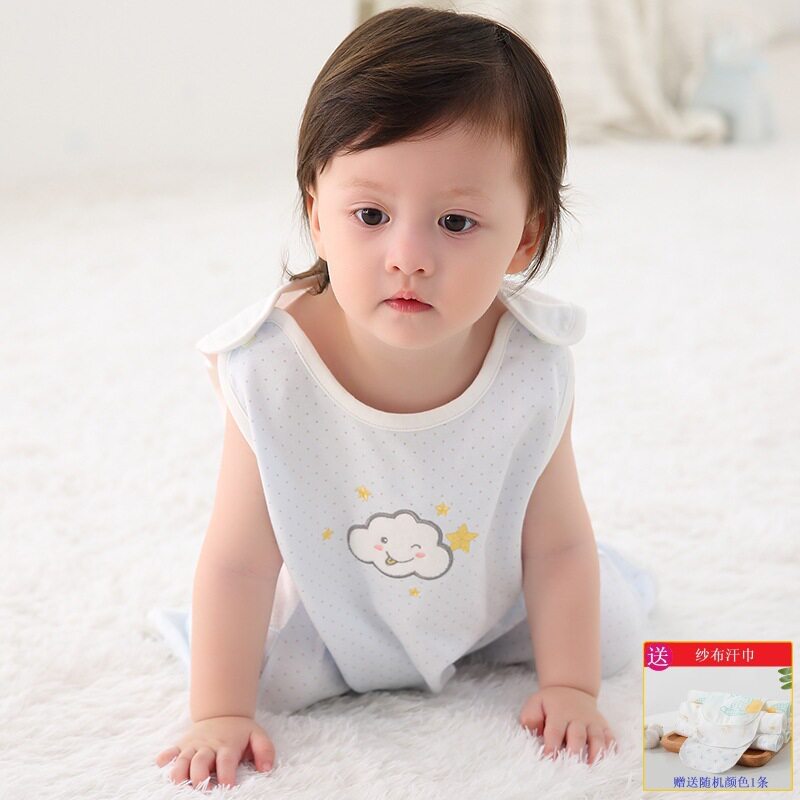 2025新款夏季透气男女睡袋婴幼儿背心儿童宝宝空调纯棉安睡