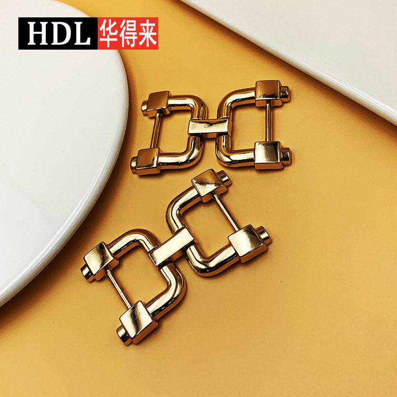 合金电镀装饰链条金色豆豆鞋鞋扣 DIY服饰箱包五金配件裤腰链
