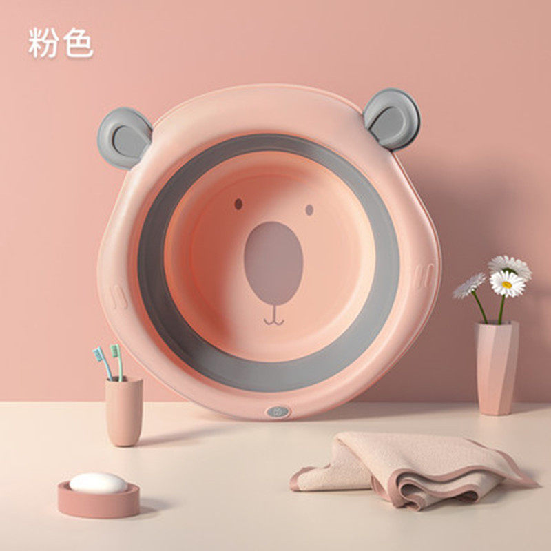 婴幼儿洗脸盆折叠盆可悬挂宝宝盆