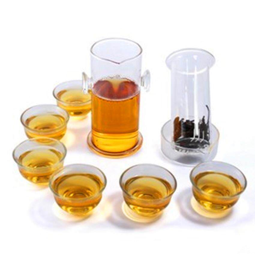 厂家玻璃茶具双耳壶套装7件套泡茶器