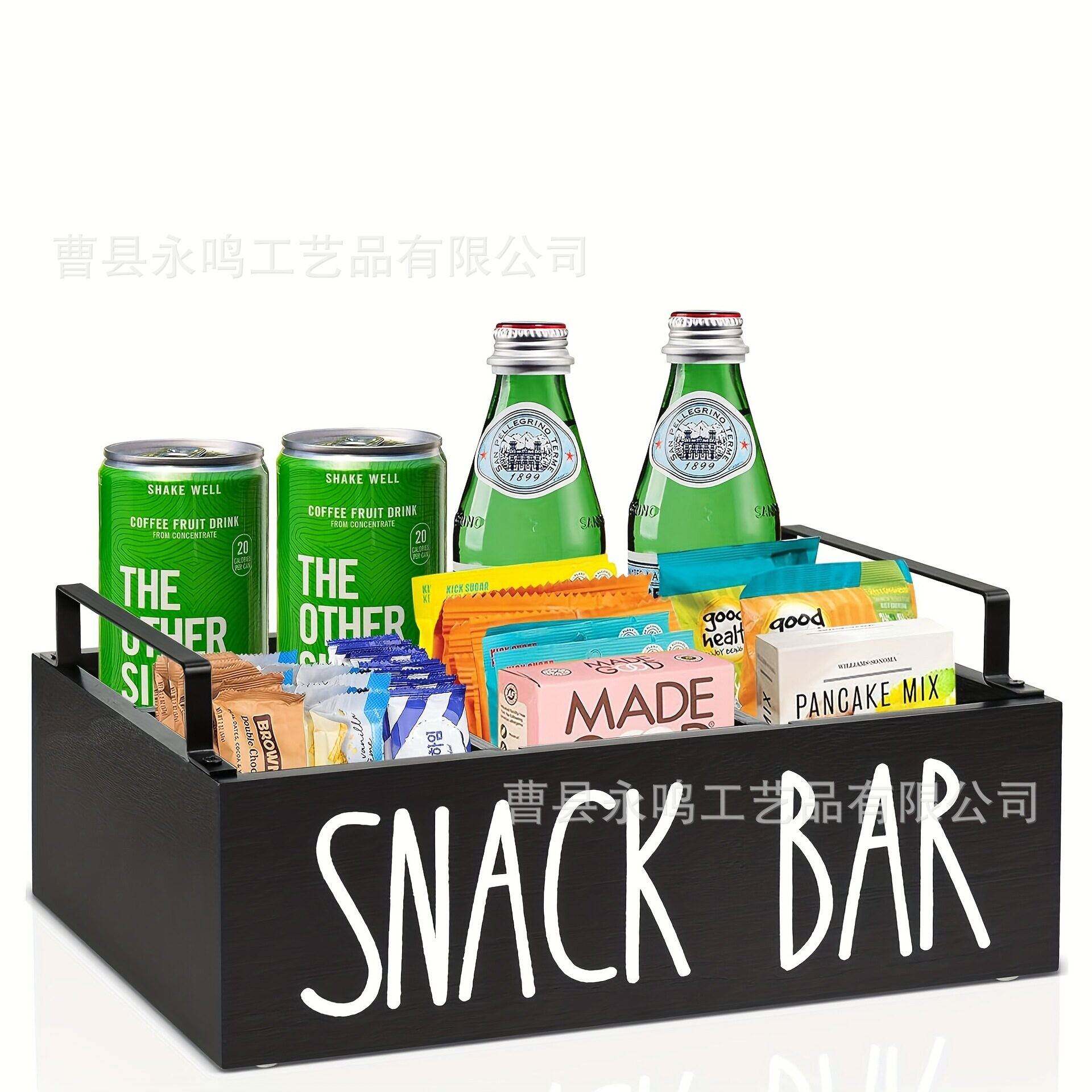 木制桌面收纳盒咖啡包糖包整理盒柜台桌面茶包纸杯收纳筐木盒