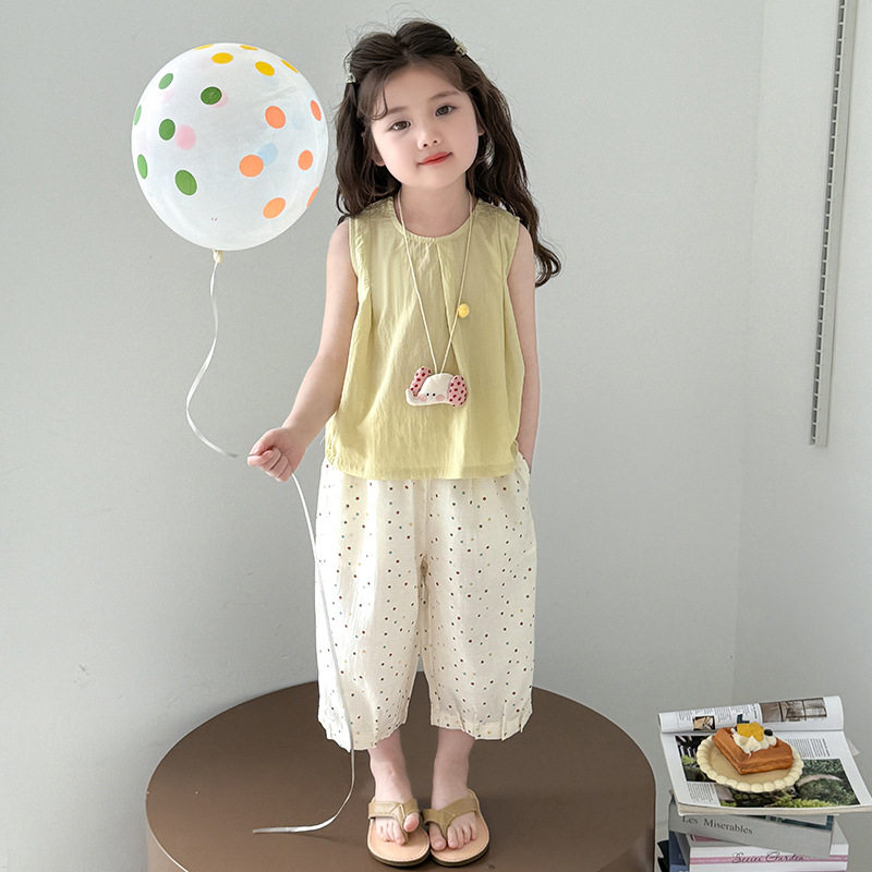 女童夏装套装2025新款网红炸街洋气儿童韩系穿搭女宝宝夏天两件套