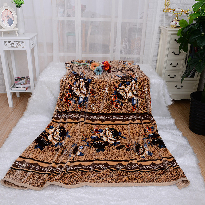 Blanket法兰绒珊瑚绒印花毛毯夏季空调盖毯午睡沙发毯子懒人毯