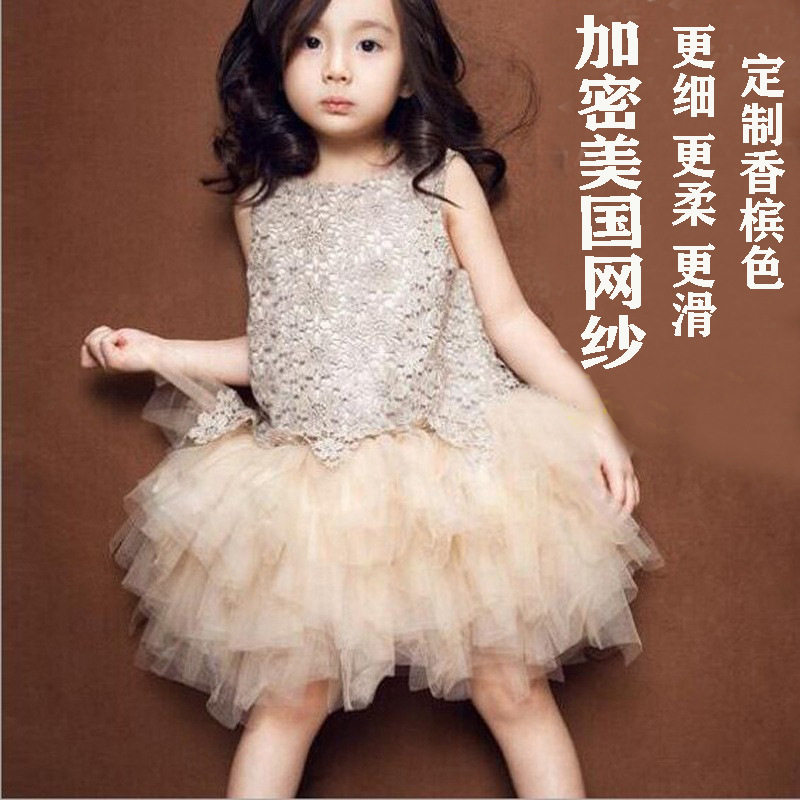 女童公主蕾丝连衣裙表演夏季童装