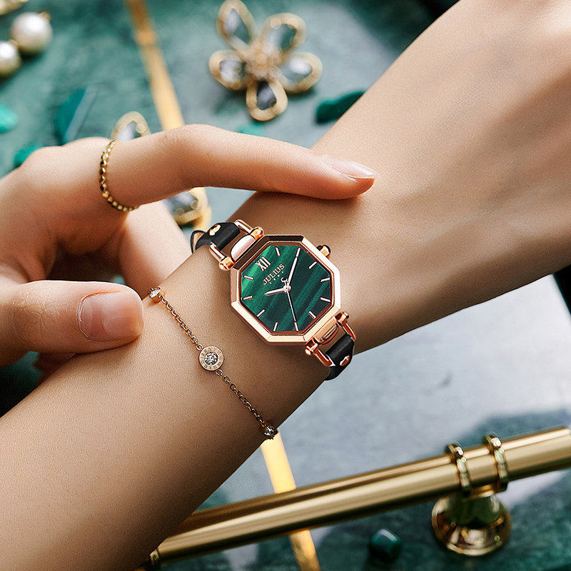 聚利时手表女菱形皮带复古时尚潮流学生皮带伊研美联名