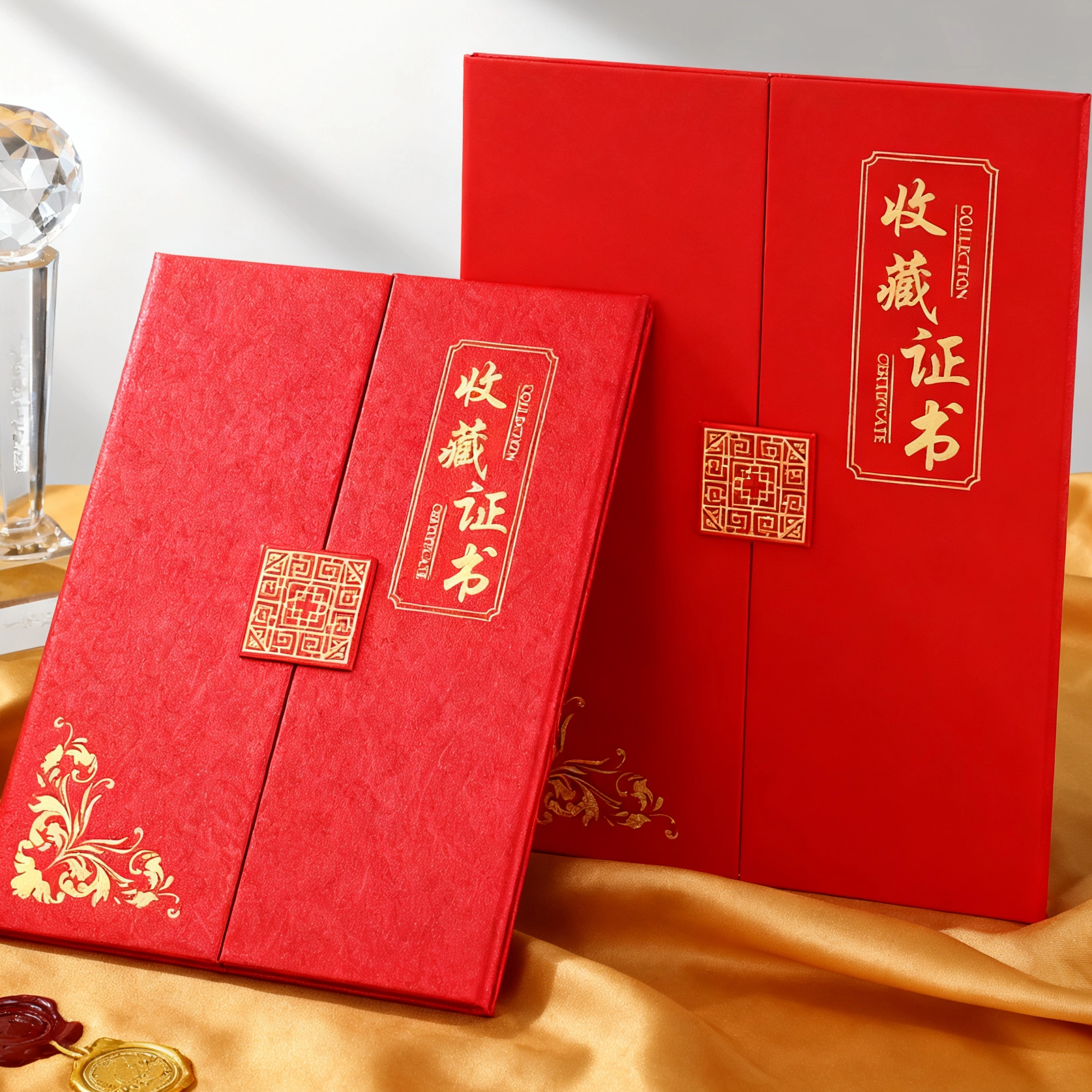 收藏证书外壳定制个人作品收藏珍藏证书个性化证书壳内页内芯订制古玩字画书法鉴定书授权书封套