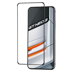 适用真我GTneo3钢化膜realmeGTneo3手机GTneo3全屏覆盖gtnoe3黑边realmegtnoe3玻璃贴膜5g全包防摔抗蓝光护眼