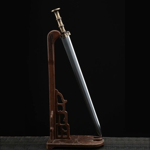 龙泉市越王励志剑勾践剑手工刀剑镇宅黑檀木剑鞘长剑冷兵器未开刃