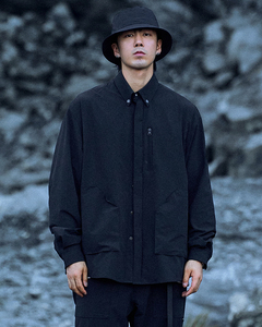现货 TANOXI CORDURA S014 机能休闲 秋冬宽松男拉链口袋长袖衬衫