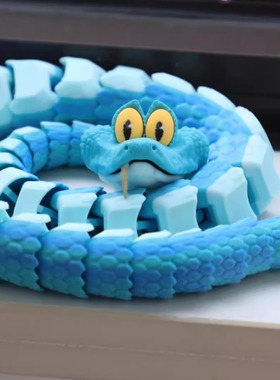 3D打印盖瑞蛇Gary可爱萌物可动关节动物城疯狂儿童玩具装饰摆件