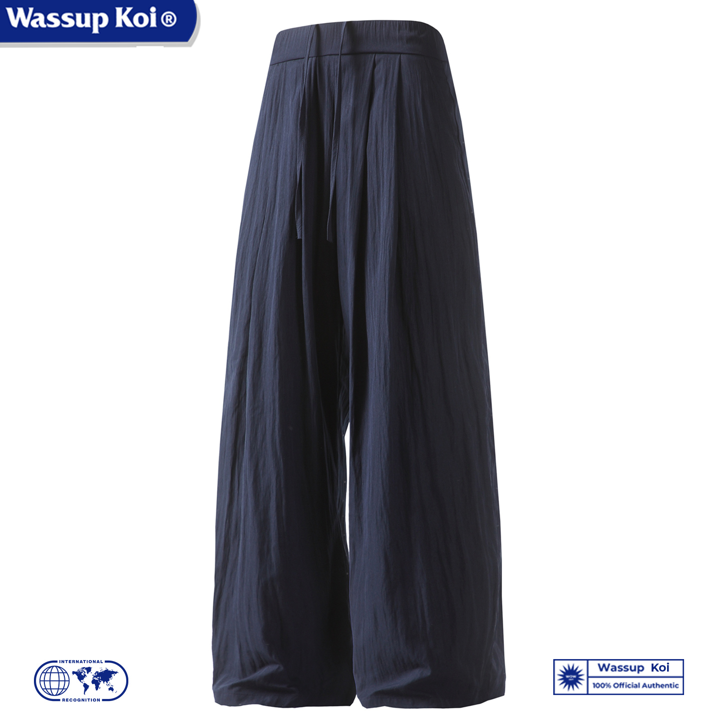 WASSUP KOI联名松弛感冰丝山本裤男夏季薄款潮流宽松直筒休闲裤子