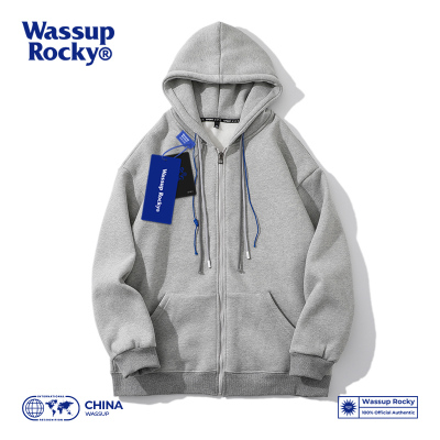 WassupRocky运动连帽卫衣外套男
