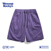 运动宽松休闲冰丝沙滩裤 美式 男夏季 WASSUP户外速干伞兵多巴胺短裤