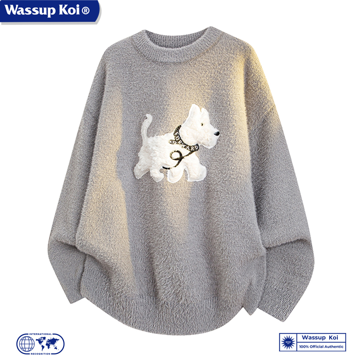 WASSUPKOI联名美式慵懒复古毛衣