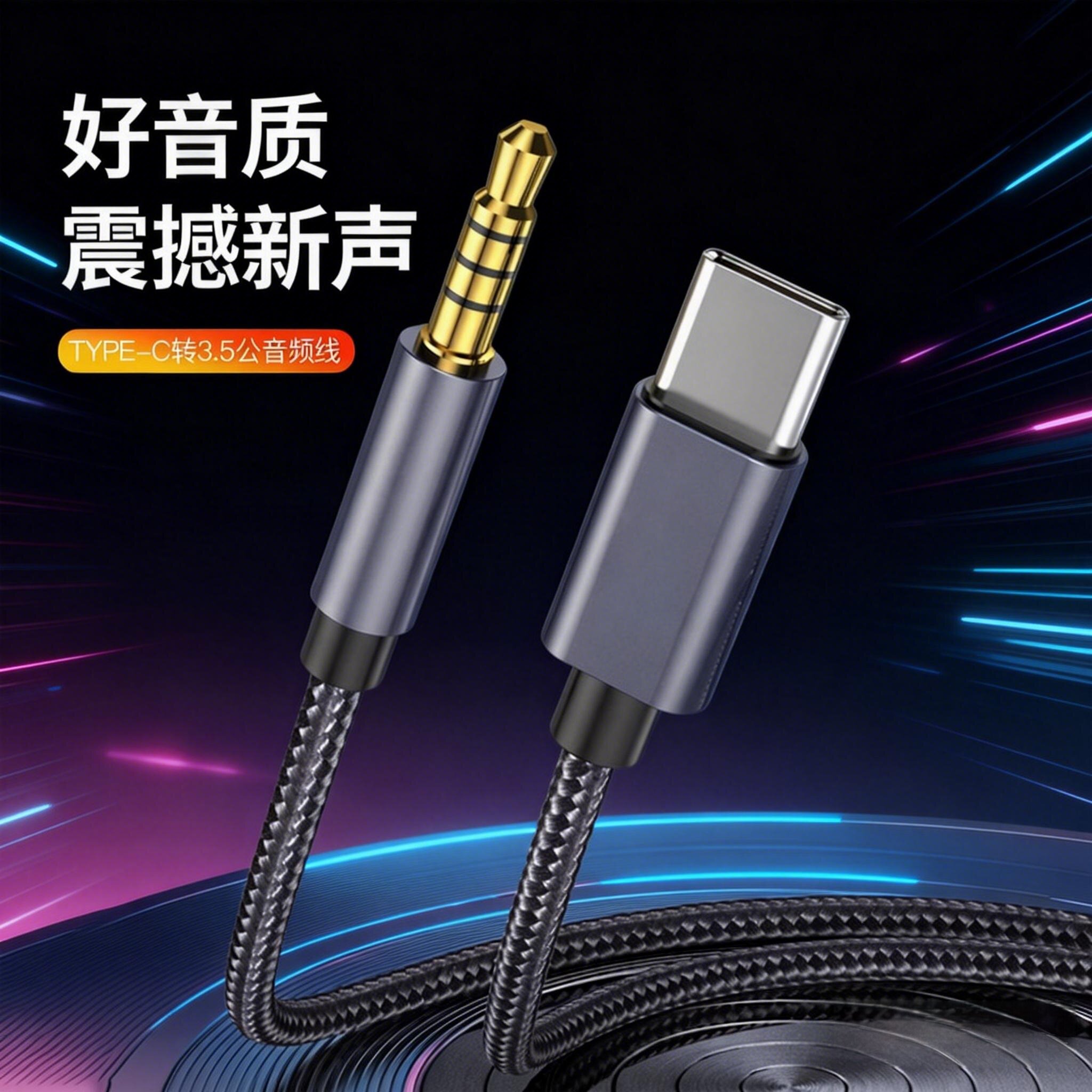 适用蓝牙头戴式耳机麦克风音频线3.5mm耳机连手机电脑语音通话连接线beats索尼飞利浦Bose联想转接线双头公头