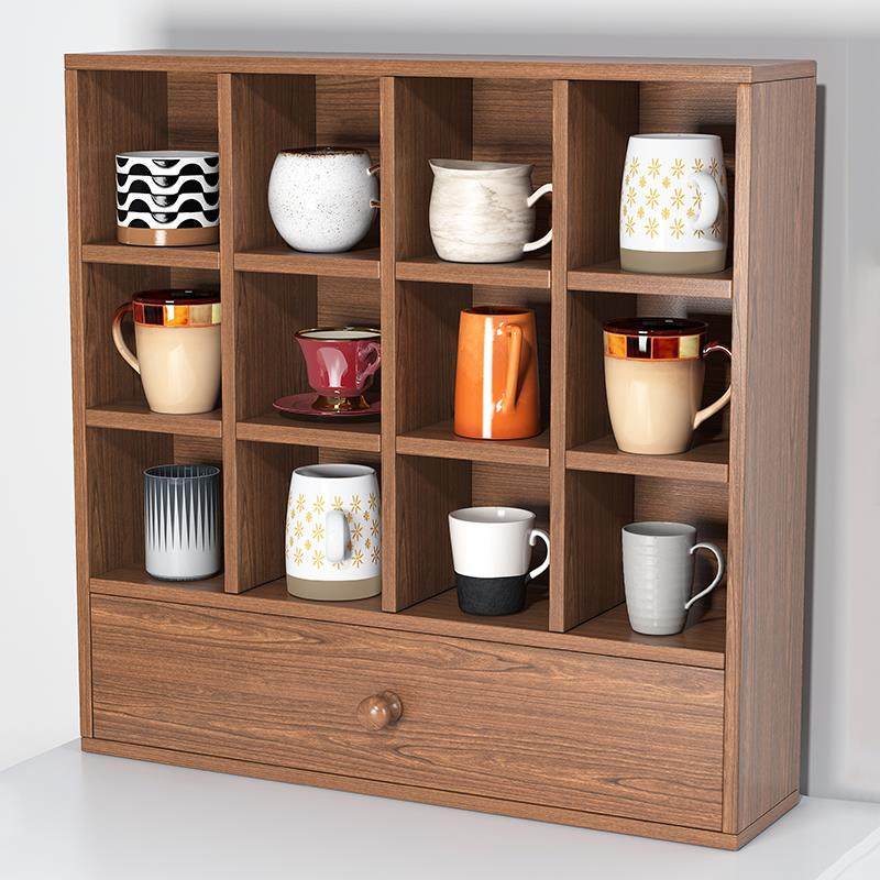 杯架置物架杯子收纳架咖啡杯茶杯实木收纳柜水杯展示架桌面实木架,家庭/个人清洁工具,杯架,淘宝优惠券,粉丝福利购,淘宝优惠卷