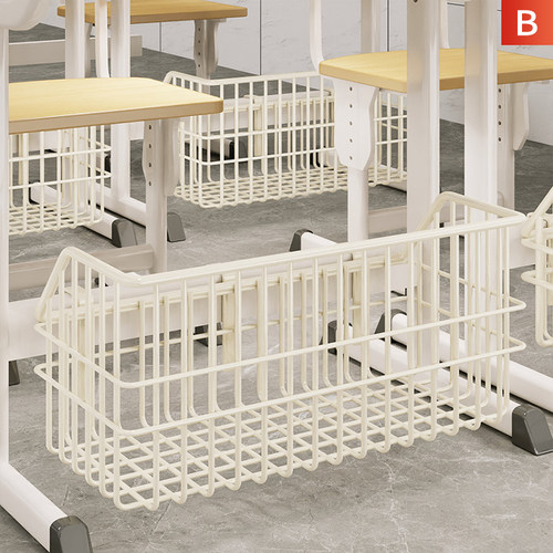 桌下侧边挂篮学生书桌置物架教室放书包收纳筐儿童书架多功能书箱
