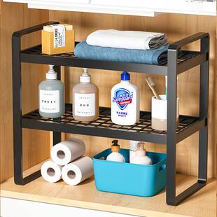 浴室柜内橱柜分层架下水槽置物架卫生间厨房水池下洗手台盆下收纳