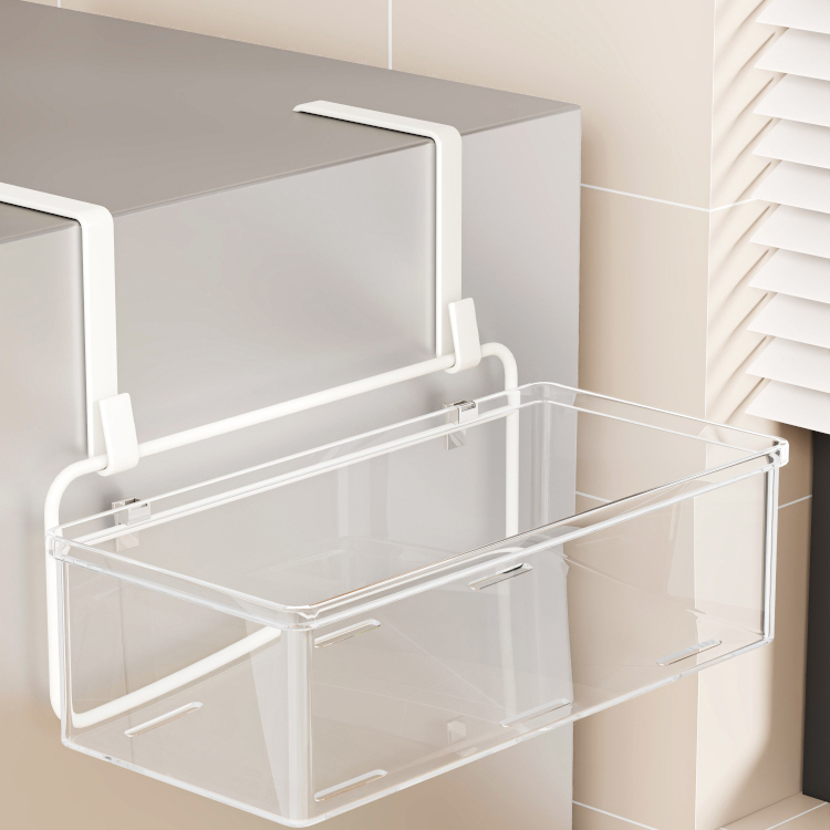 厨房冰箱侧边壁挂架简约悬挂式置物架家用保鲜膜调味品侧边收纳篮