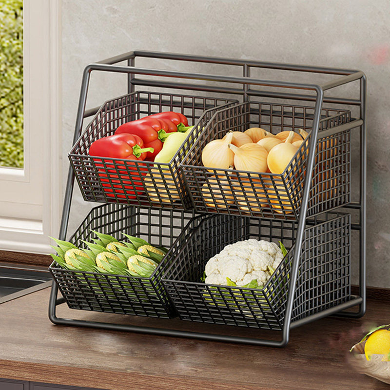 厨房蔬菜置物架多层台面水果蔬菜篮子大容量调料品收纳架沥水架,家装主材,置物架,淘宝优惠券,粉丝福利购,淘宝优惠卷