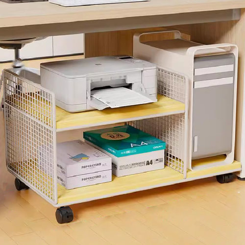 打印机置物架落地主机箱托架家用多层收纳架子办公室复印机放置柜