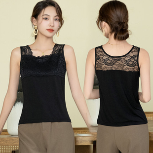 外穿 网红爆款 黑白色小吊带莫代尔内搭美背性感打底背心女夏季 薄款