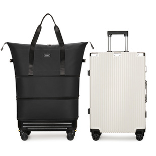 旅行包手拎大容量手提包滑轮行李袋万向轮待产收纳短途出差旅行包