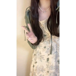 长袖碎花连衣裙女2024早秋季新款高级感气质长裙茶歇法式仙女裙子