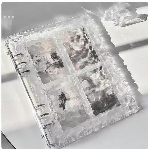水波纹透明A5水晶卡册亚克力3寸小卡爱豆追星高颜值收纳册活页本